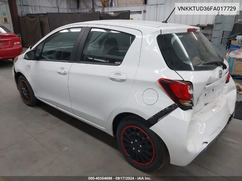 VNKKTUD36FA017729 2015 Toyota Yaris L