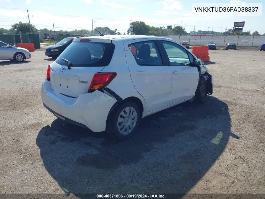 VNKKTUD36FA038337 2015 Toyota Yaris L