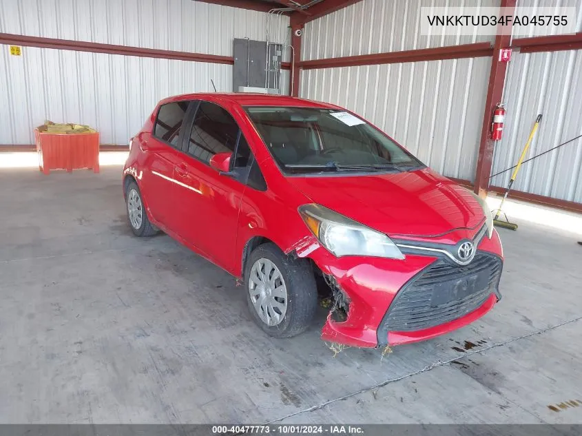 2015 Toyota Yaris L VIN: VNKKTUD34FA045755 Lot: 40477773