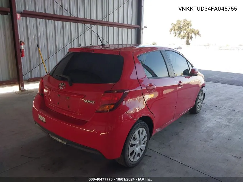 VNKKTUD34FA045755 2015 Toyota Yaris L