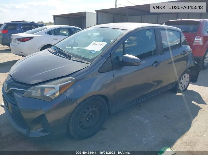 2015 Toyota Yaris L VIN: VNKKTUD30FA045543 Lot: 40491444