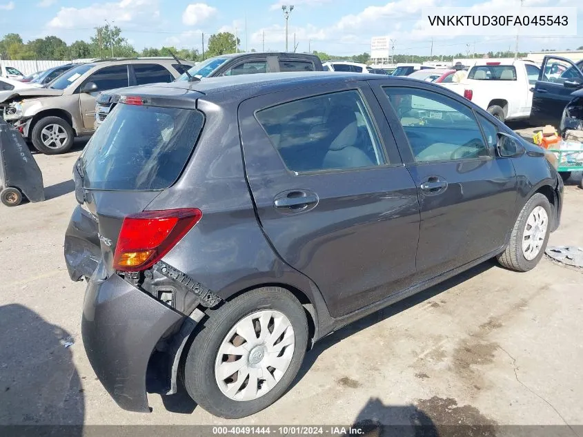 2015 Toyota Yaris L VIN: VNKKTUD30FA045543 Lot: 40491444