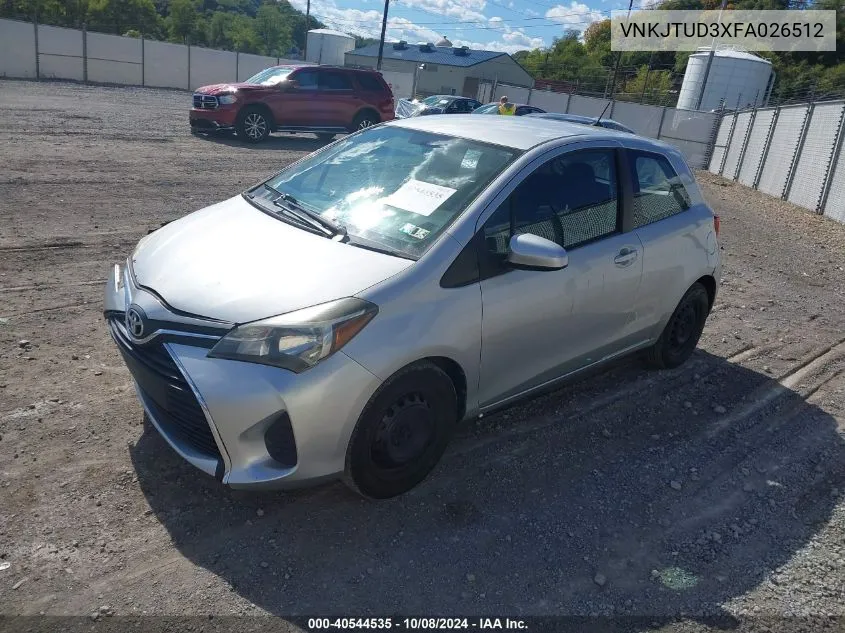 2015 Toyota Yaris L VIN: VNKJTUD3XFA026512 Lot: 40544535