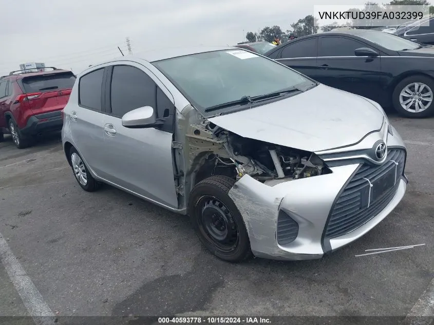 VNKKTUD39FA032399 2015 Toyota Yaris L