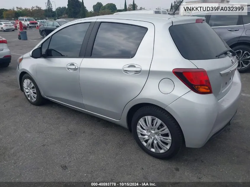 VNKKTUD39FA032399 2015 Toyota Yaris L