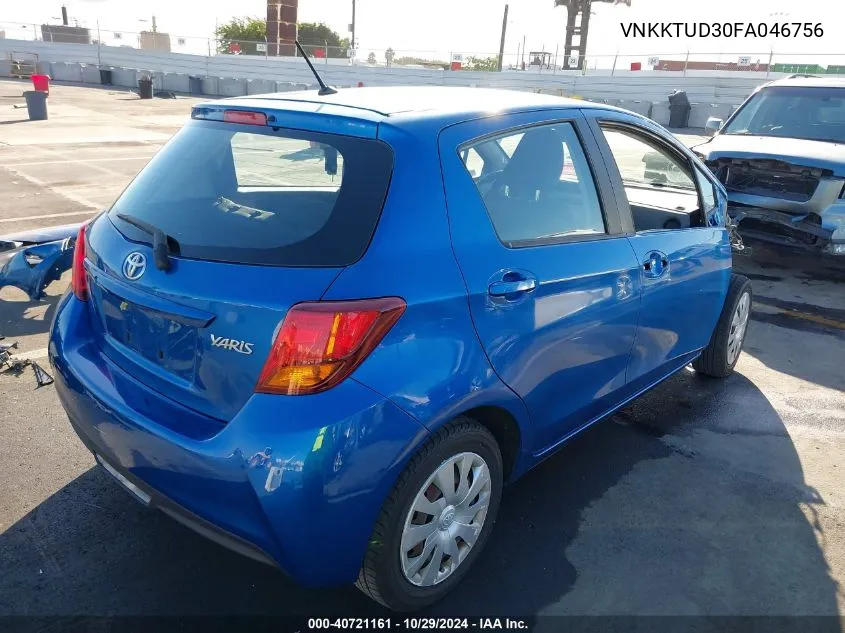 2015 Toyota Yaris L VIN: VNKKTUD30FA046756 Lot: 40721161