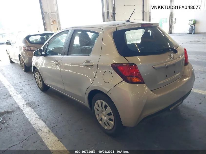 2015 Toyota Yaris L VIN: VNKKTUD31FA048077 Lot: 40732053