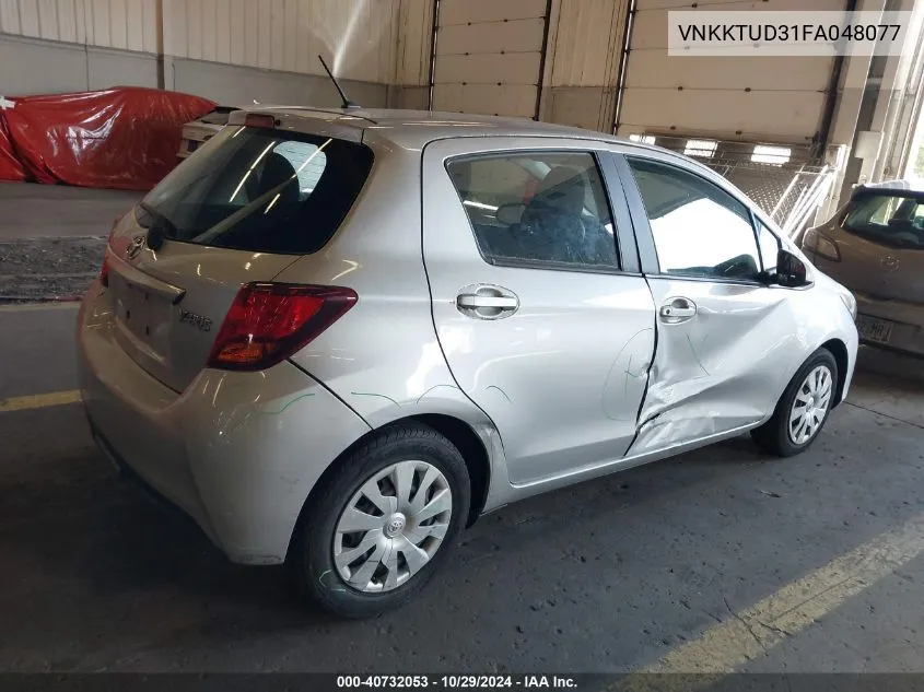 VNKKTUD31FA048077 2015 Toyota Yaris L