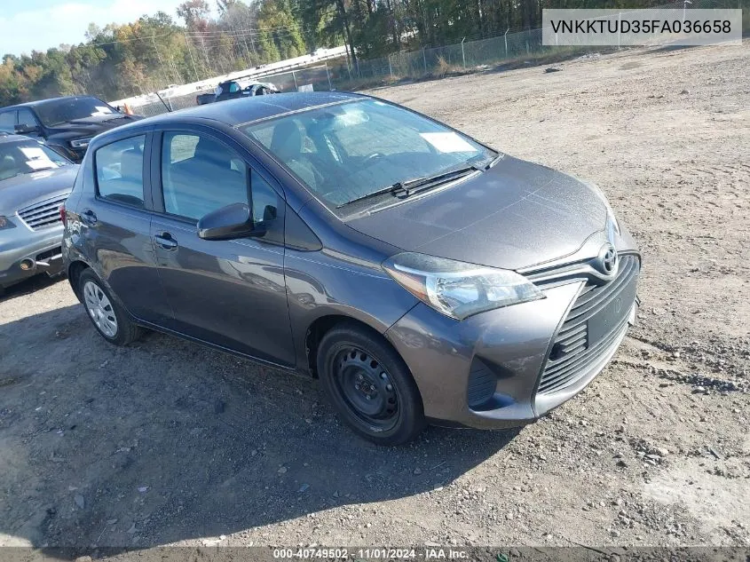 VNKKTUD35FA036658 2015 Toyota Yaris L