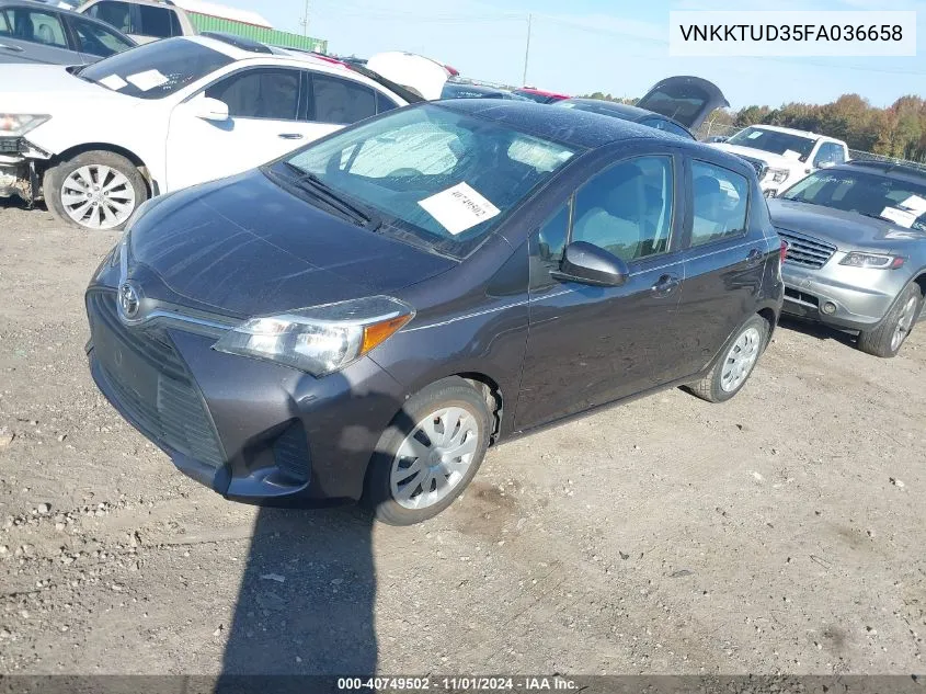 VNKKTUD35FA036658 2015 Toyota Yaris L