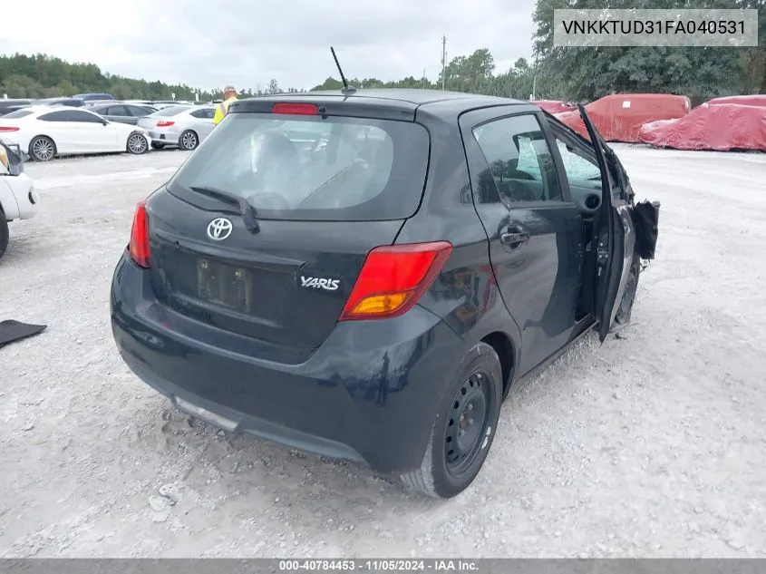 2015 Toyota Yaris L VIN: VNKKTUD31FA040531 Lot: 40784453