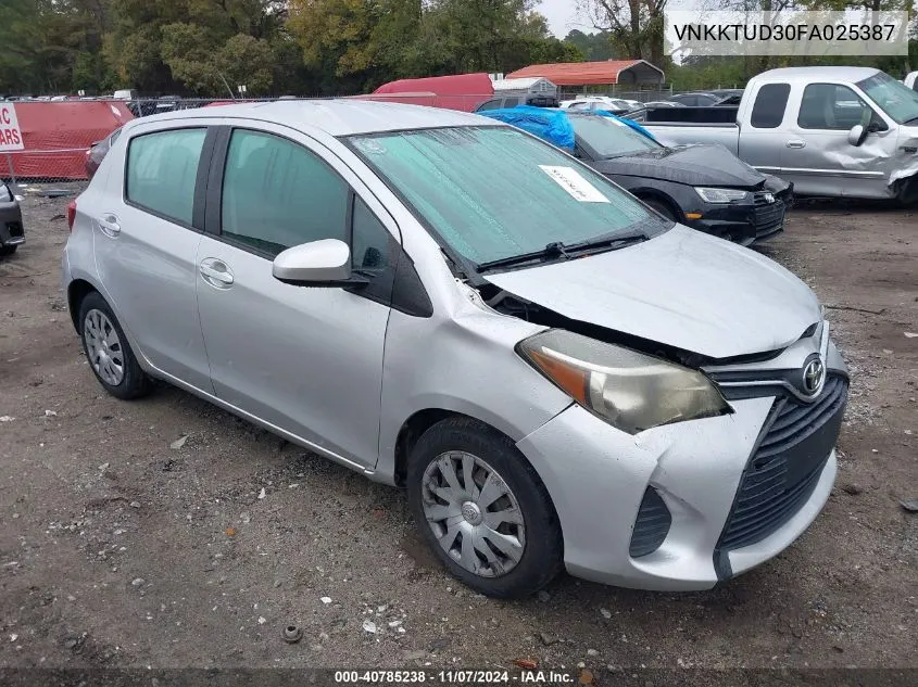 2015 Toyota Yaris L VIN: VNKKTUD30FA025387 Lot: 40785238