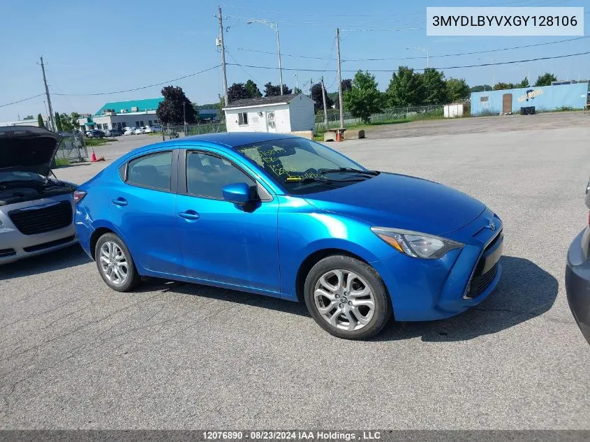 2016 Toyota Yaris VIN: 3MYDLBYVXGY128106 Lot: 12076890