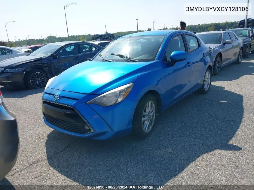 3MYDLBYVXGY128106 2016 Toyota Yaris