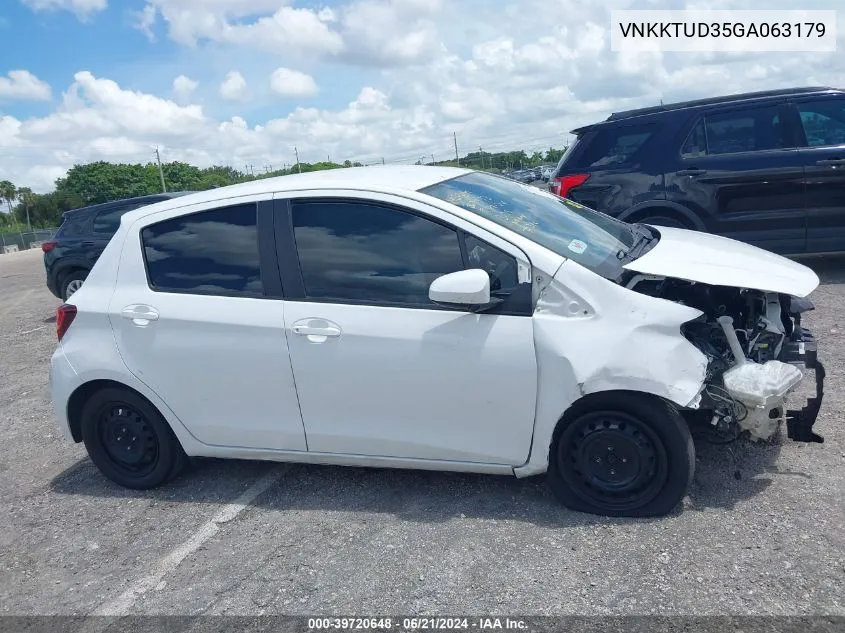 VNKKTUD35GA063179 2016 Toyota Yaris L