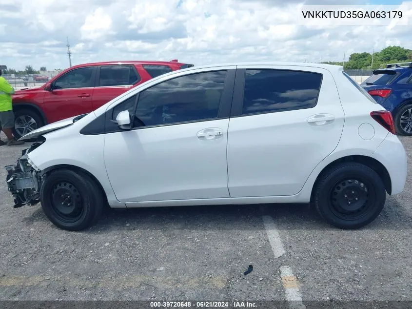 VNKKTUD35GA063179 2016 Toyota Yaris L