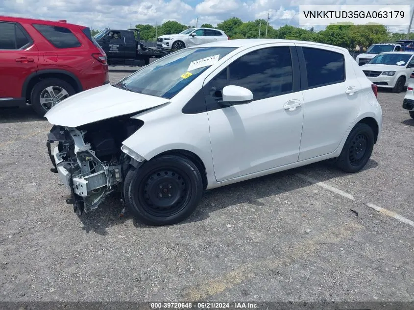 VNKKTUD35GA063179 2016 Toyota Yaris L