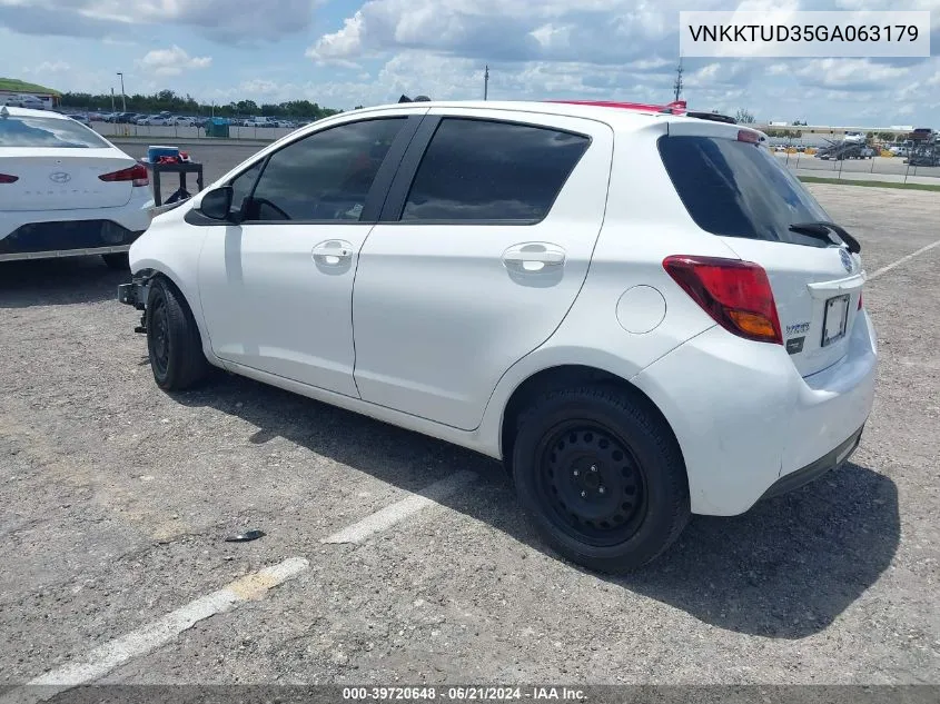 VNKKTUD35GA063179 2016 Toyota Yaris L