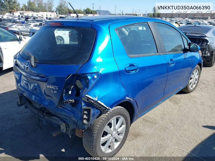 VNKKTUD35GA066390 2016 Toyota Yaris Le