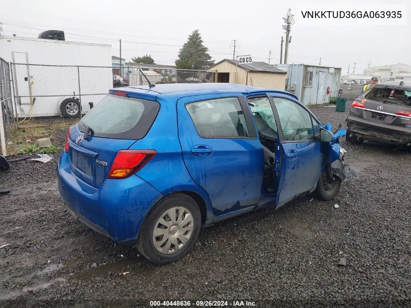 VNKKTUD36GA063935 2016 Toyota Yaris L