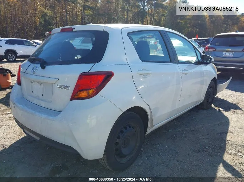 2016 Toyota Yaris L VIN: VNKKTUD33GA056215 Lot: 40689350