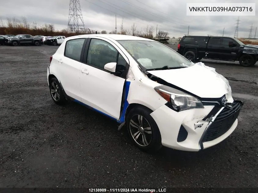 2017 Toyota Yaris Le VIN: VNKKTUD39HA073716 Lot: 12138989