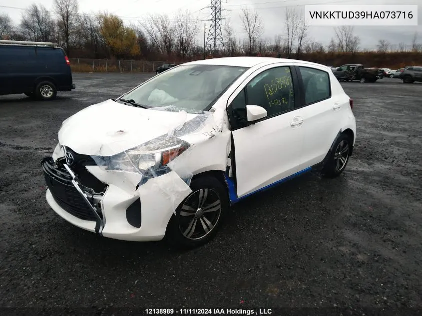 2017 Toyota Yaris Le VIN: VNKKTUD39HA073716 Lot: 12138989