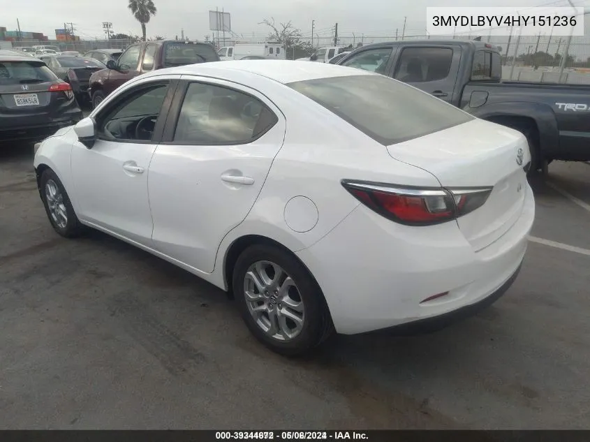 3MYDLBYV4HY151236 2017 Toyota Yaris Ia