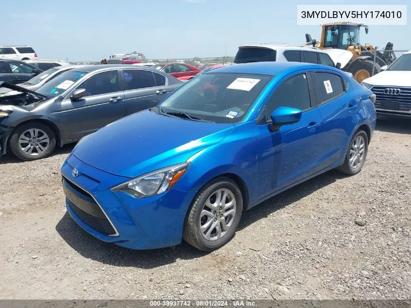 3MYDLBYV5HY174010 2017 Toyota Yaris Ia