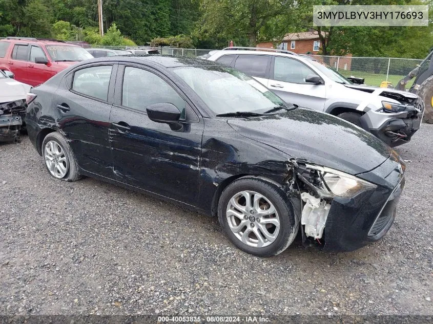 2017 Toyota Yaris Ia VIN: 3MYDLBYV3HY176693 Lot: 40053835