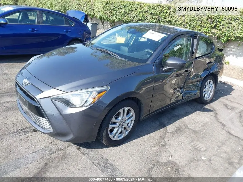 3MYDLBYV8HY160098 2017 Toyota Yaris Ia