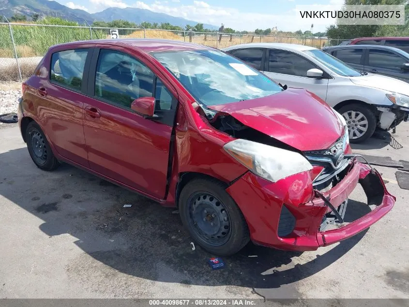 VNKKTUD30HA080375 2017 Toyota Yaris L