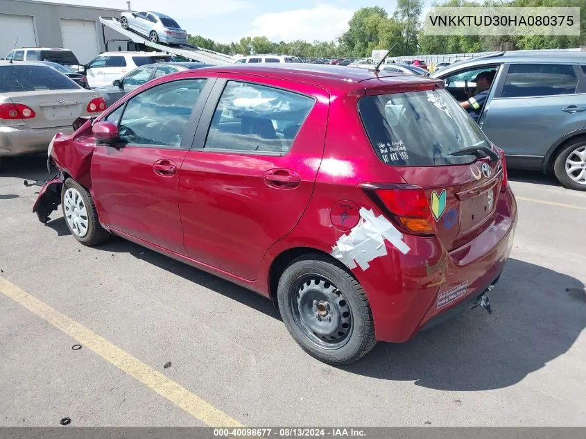 VNKKTUD30HA080375 2017 Toyota Yaris L