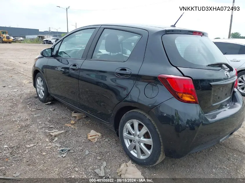 VNKKTUD3XHA072493 2017 Toyota Yaris Le