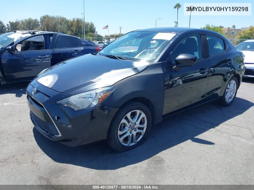 2017 Toyota Yaris Ia VIN: 3MYDLBYV0HY159298 Lot: 40125577