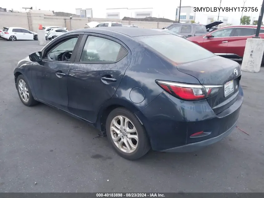 3MYDLBYV8HY173756 2017 Toyota Yaris Ia