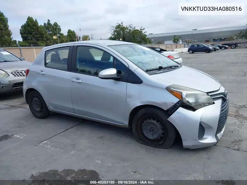 2017 Toyota Yaris L VIN: VNKKTUD33HA080516 Lot: 40353180