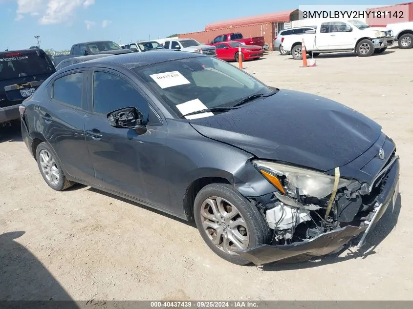 2017 Toyota Yaris Ia VIN: 3MYDLBYV2HY181142 Lot: 40437439