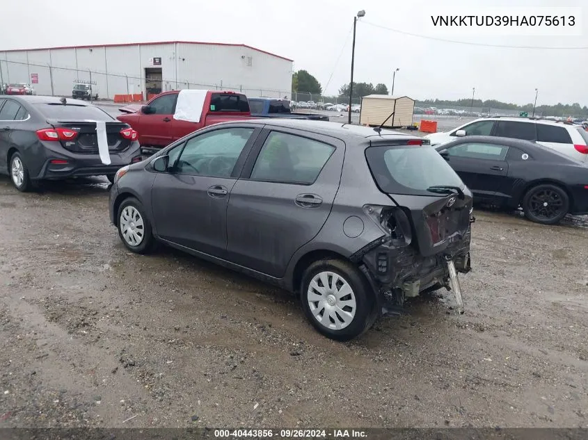 VNKKTUD39HA075613 2017 Toyota Yaris L