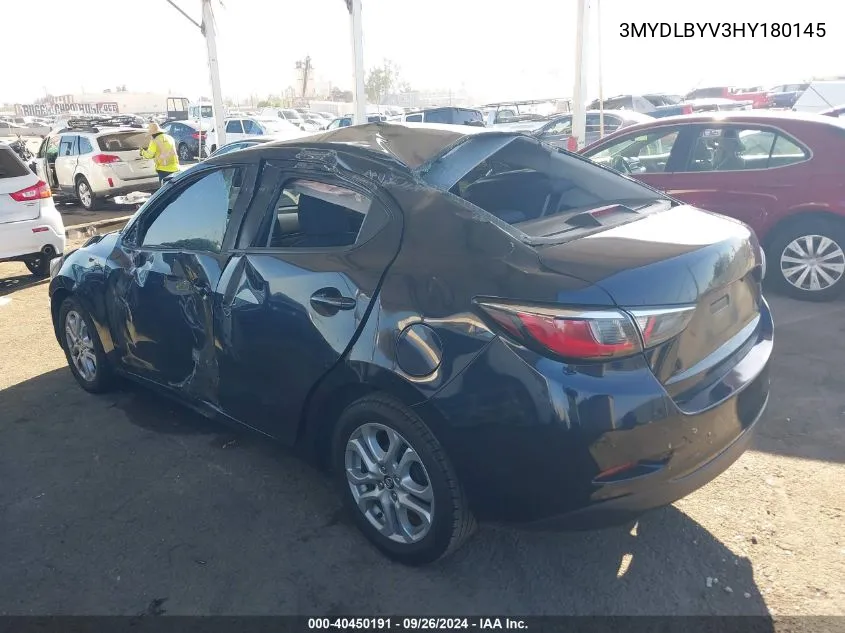 3MYDLBYV3HY180145 2017 Toyota Yaris Ia