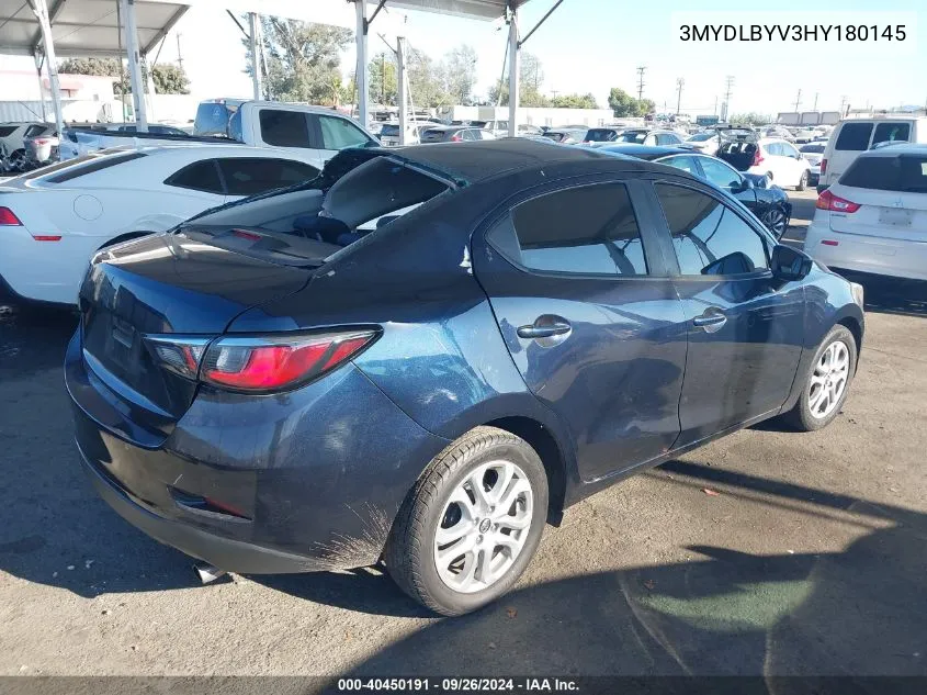 3MYDLBYV3HY180145 2017 Toyota Yaris Ia