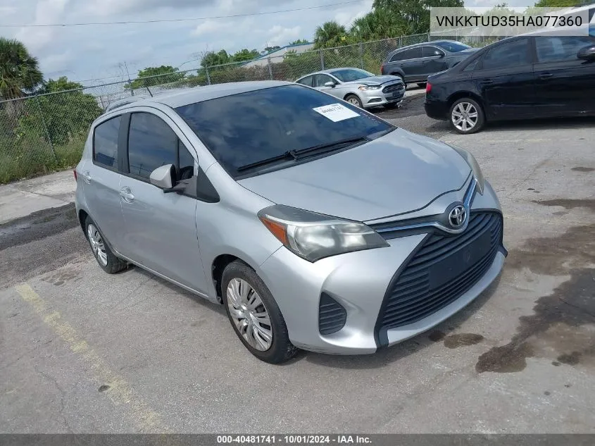 VNKKTUD35HA077360 2017 Toyota Yaris L/Le/Se