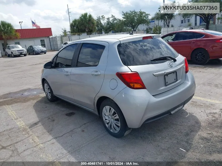 VNKKTUD35HA077360 2017 Toyota Yaris L/Le/Se