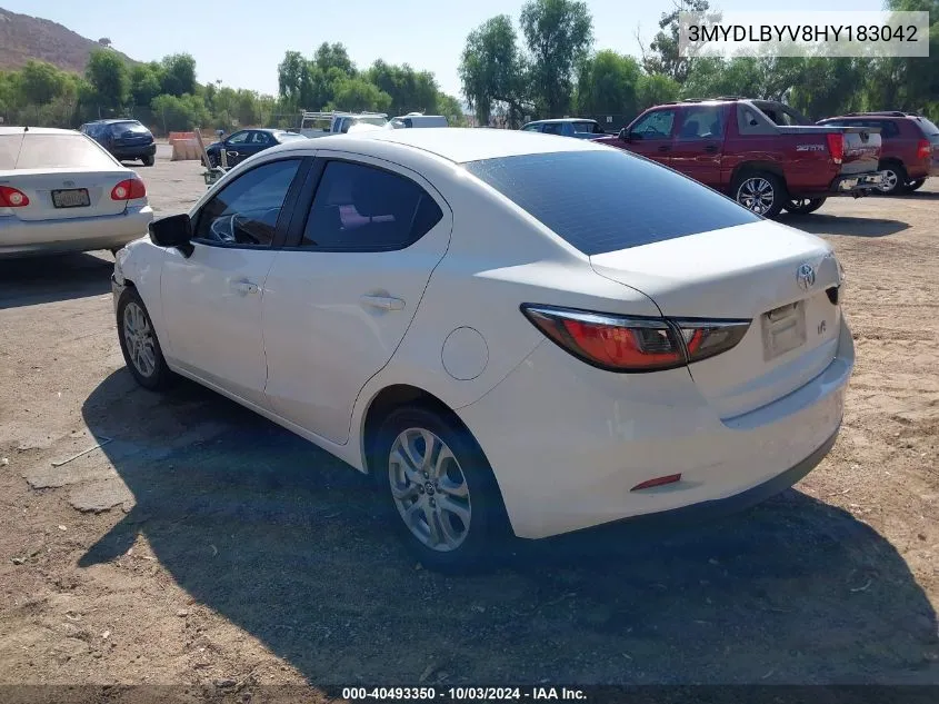 2017 Toyota Yaris Ia VIN: 3MYDLBYV8HY183042 Lot: 40493350