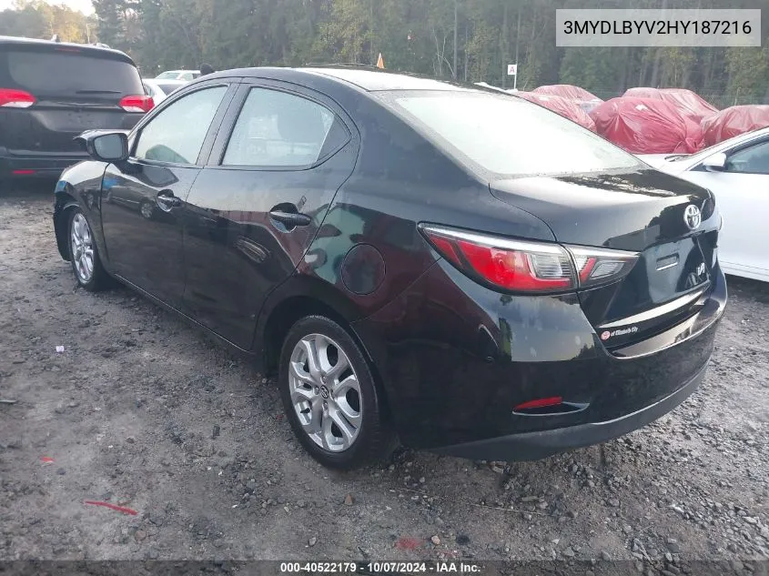 2017 Toyota Yaris Ia VIN: 3MYDLBYV2HY187216 Lot: 40522179