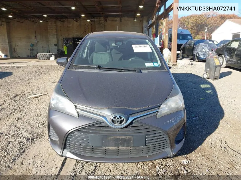 2017 Toyota Yaris L VIN: VNKKTUD33HA072741 Lot: 40701991