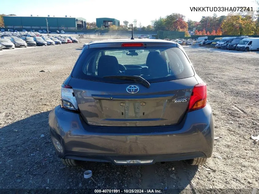 2017 Toyota Yaris L VIN: VNKKTUD33HA072741 Lot: 40701991