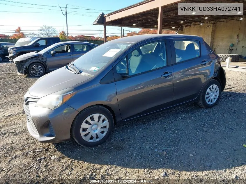 2017 Toyota Yaris L VIN: VNKKTUD33HA072741 Lot: 40701991