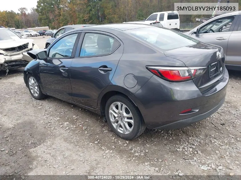 3MYDLBYV2HY185093 2017 Toyota Yaris Ia