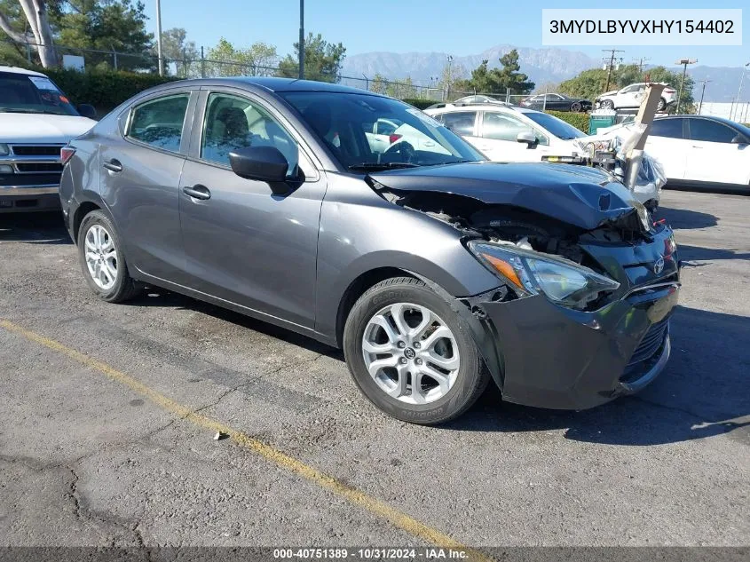 2017 Toyota Yaris Ia VIN: 3MYDLBYVXHY154402 Lot: 40751389